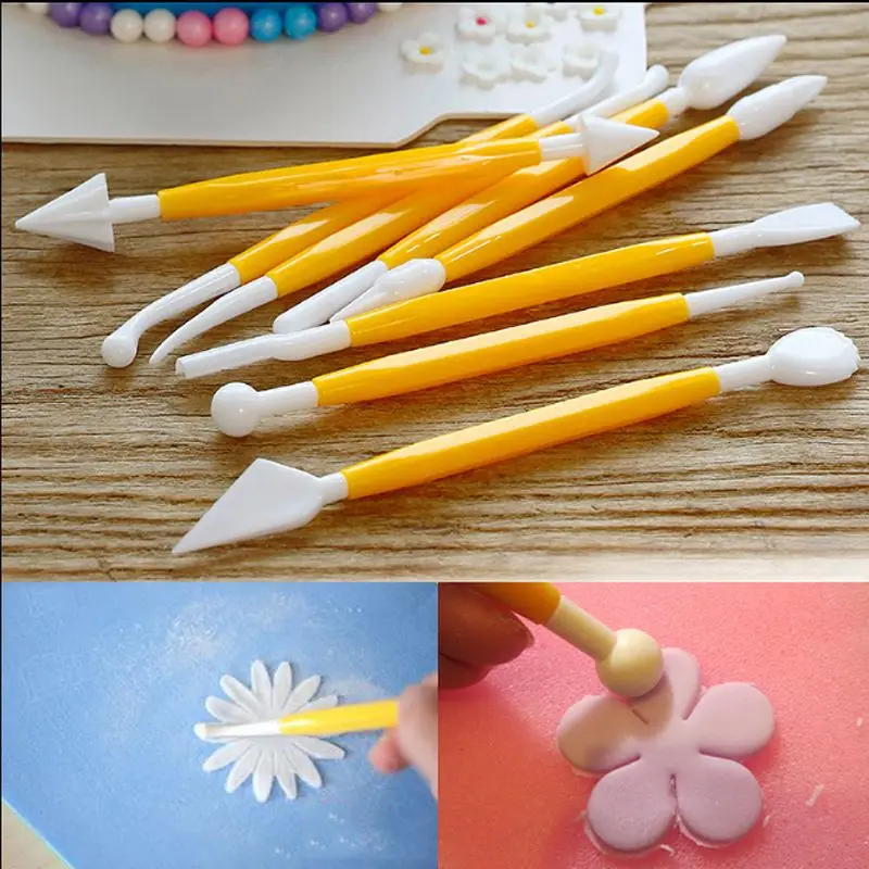 

8pcs/set Fondant Carving Knife Flower Modelling Cake Baking Decorating Sugar Craft DIY Shaping Tool