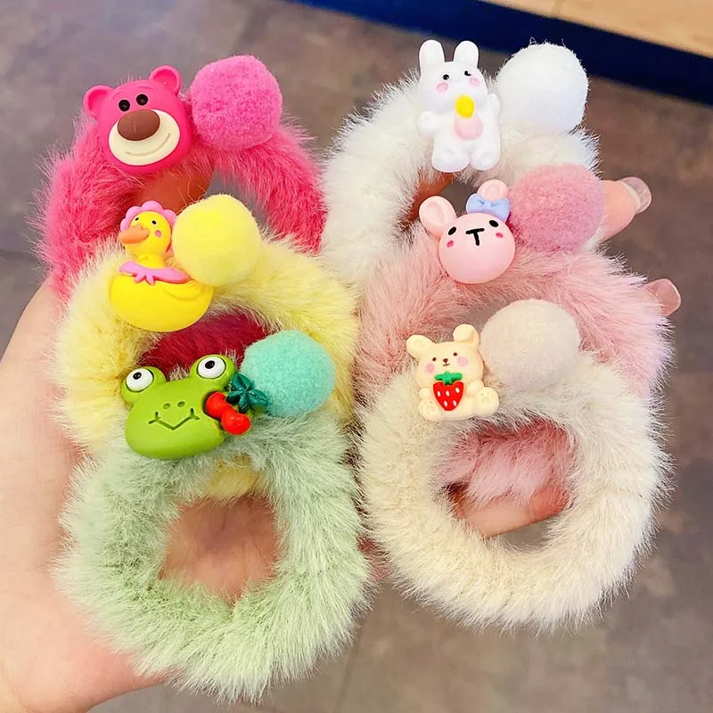 Резинки для волос Детские Зимние милые Мультяшные аксессуары | Аксессуары одежды