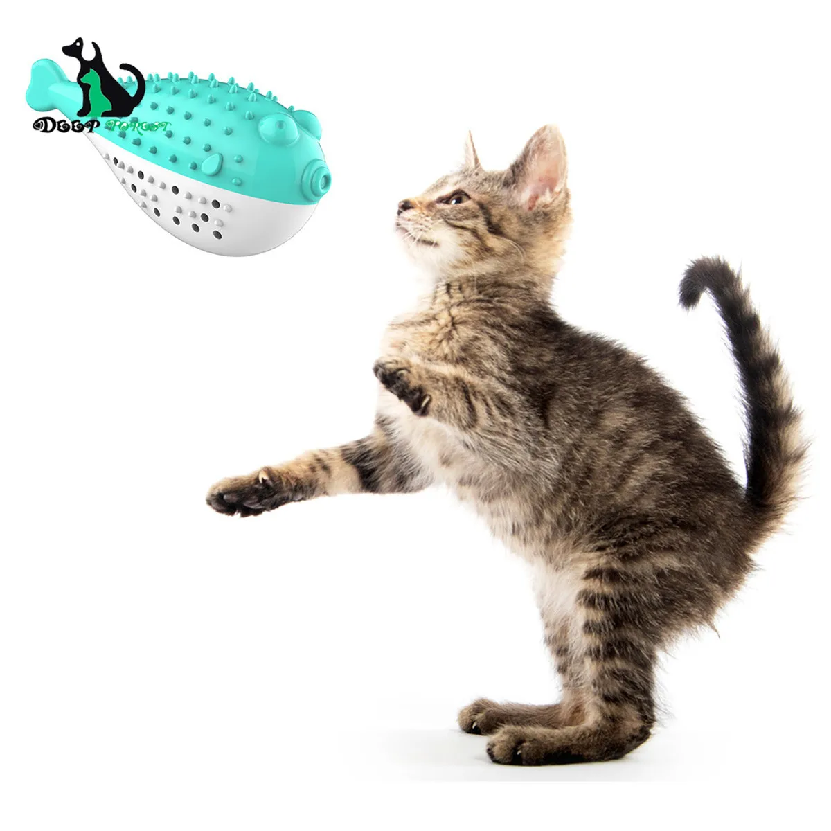 

New Cat Toy Mint Simulated Fish Cat Toothbrush Bite-Resistant Pedigree Molars CD-013