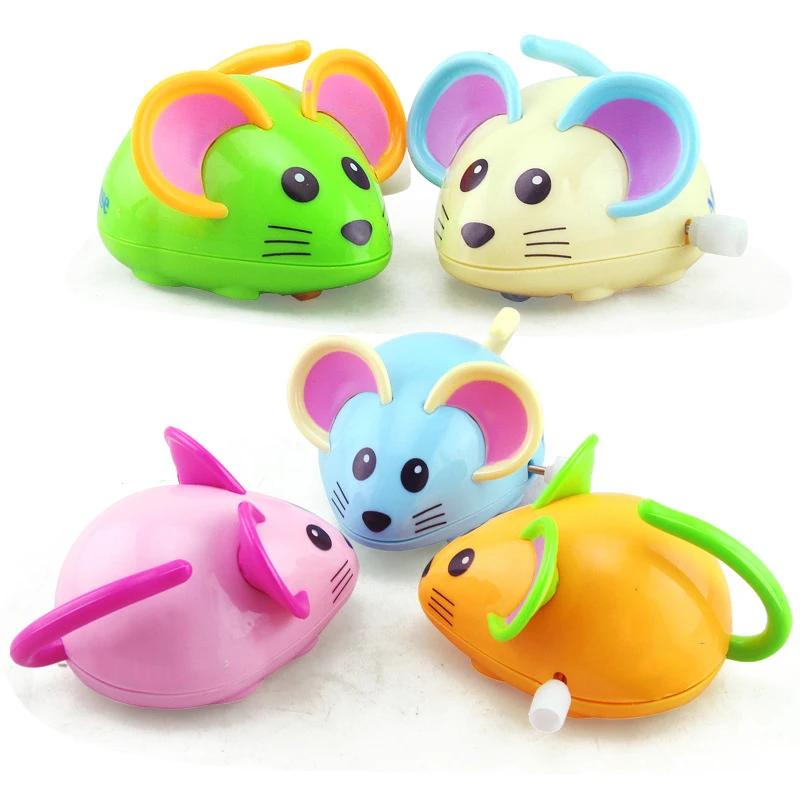 Swing Kids 1Pcs Cute Baby Cartoon Mouse Wind Up Toys Children Chain Toys Animal Baby Infant Clockwork Toys for Children