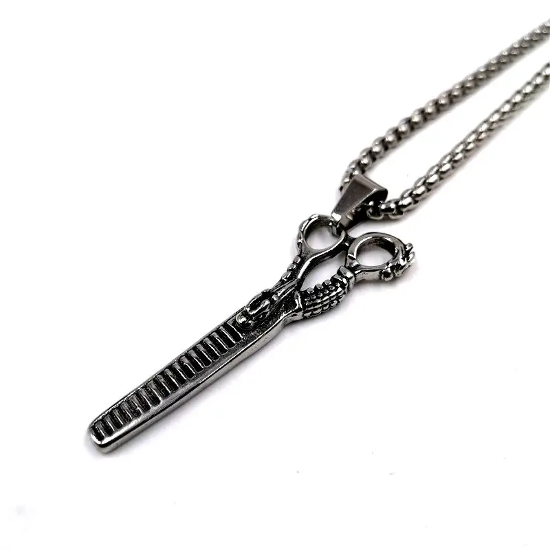 Мужская расческа из нержавеющей стали в стиле хип-хоп длинное ожерелье с
