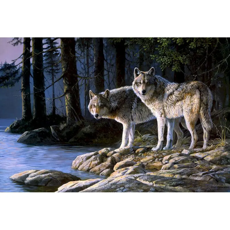 

Wolf Painting By Number Animal 40x50 Frame On Canvas Picture Drawing DIY Kits For Adults Acrylic Paint Coloring By Number Decor