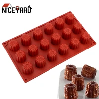 silicone cake chocolate mold 18 holes non stick small flower muffin shape candy baking diy cupcake baking pan random color