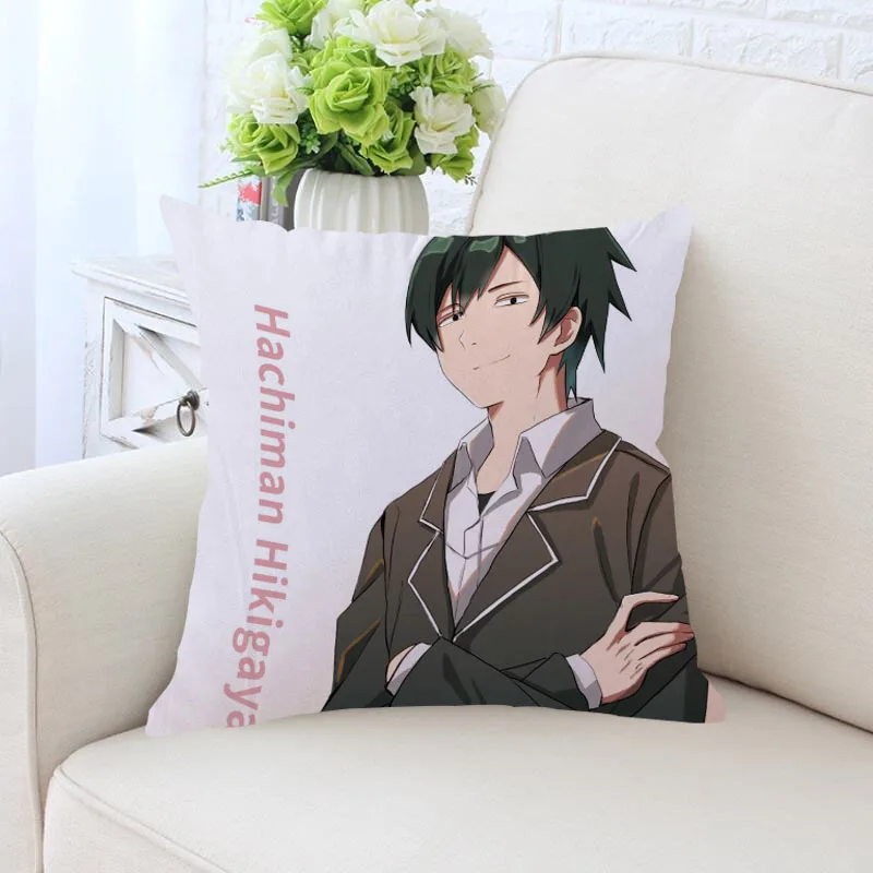 

Наволочка Yahari Ore no Seishun Love Come wa Machigatteiru, декоративная квадратная двухсторонняя наволочка на молнии, 60x60 см, больше размеров