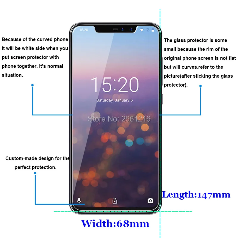 Закаленное стекло 9H 2.5D для Umidigi Z2 / Pro 2 шт./лот Премиум Защитная пленка экрана
