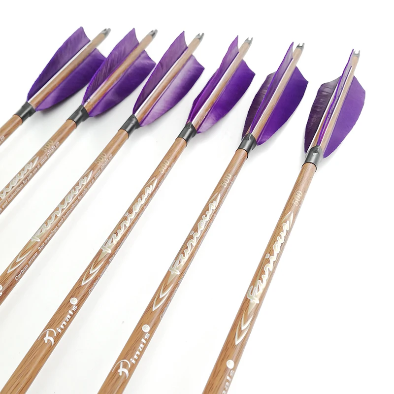 Стрелы из углеродного волокна Pinals Archery Spine 400 500 600 стрелы с внутренним диаметром 6 2