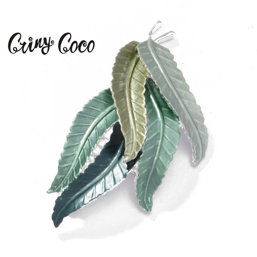 Женская брошь в форме листьев Cring Coco большая корсажная растения Ювелирное