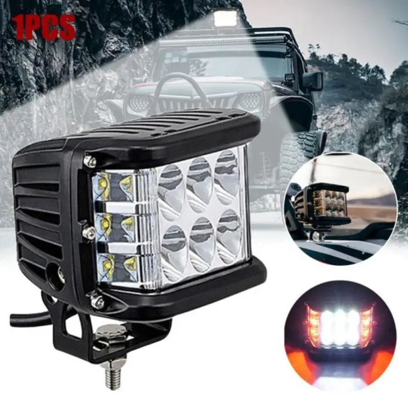 

Work Light Bar White & Red Strobe Lamp Combo For SUV TRUCK UK Motorcycle Signal Lamp 4"Inch LED Pods
