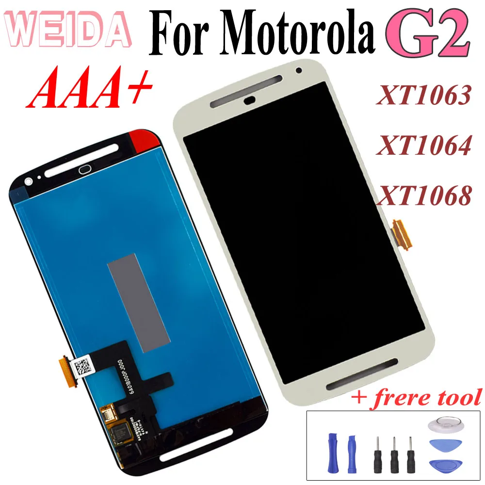 WEIDA для Motorola Moto G2 XT1063 XT1064 XT1068 ЖК-дисплей с сенсорным экраном дигитайзер сборка Замена