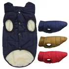 XS-3XL Одежда для питомцев костюм для собак осенне-зимний плотный пуховик из плюша и полиэстера хлопковый жилет для средних и больших собак