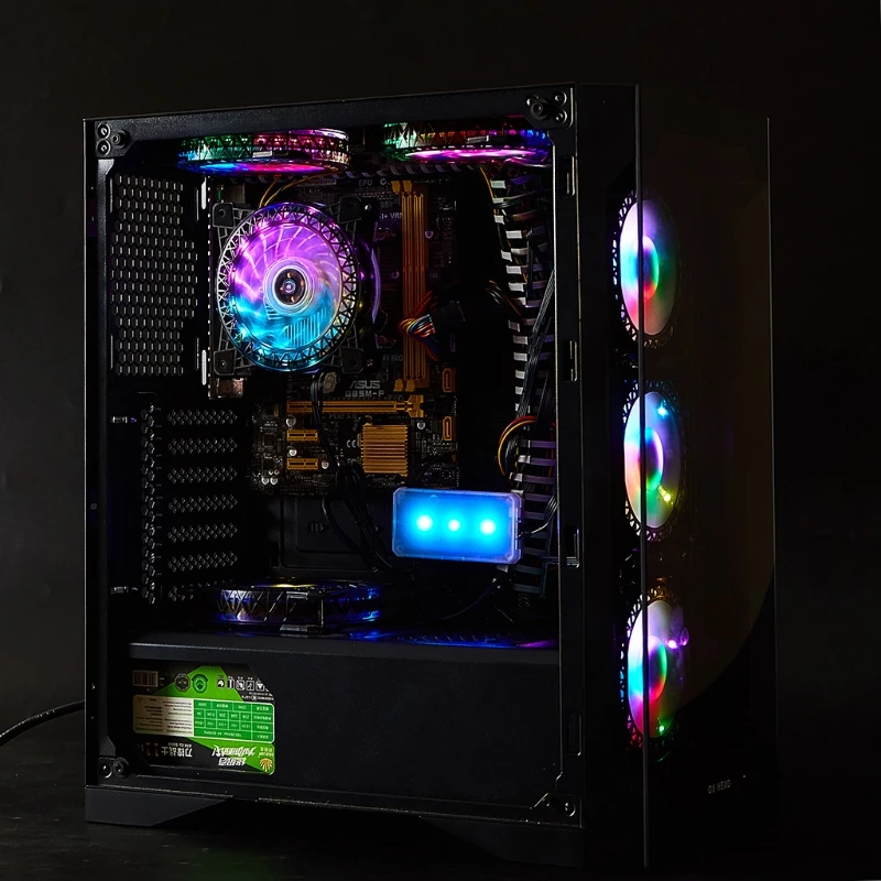 

35EA CPU Coolers,Radiators System RGB LED 120mm Case Fan,Quiet Edition High Airflow Colorful Chassis Fan for PC CPU Cases