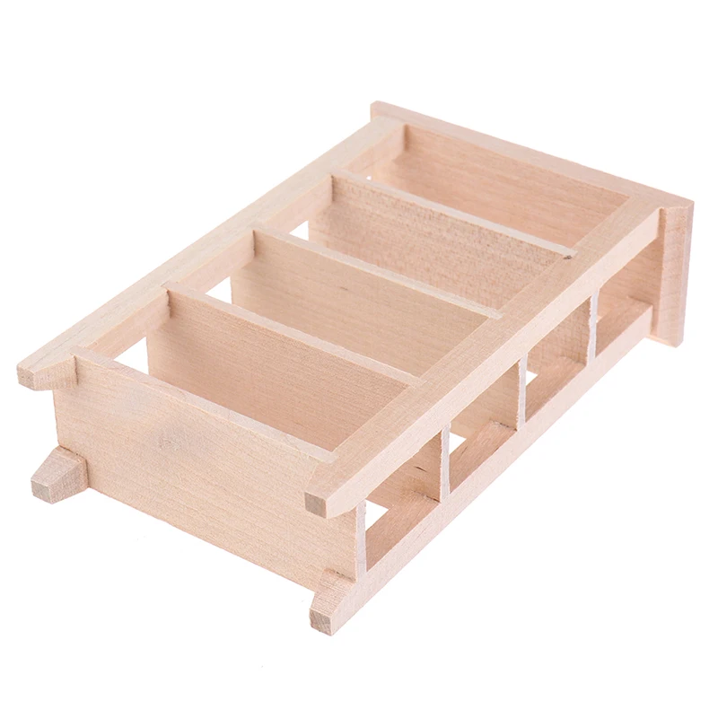 

1:12 Miniature Furniture Wooden Four-Layer Shelf For Doll house Wood Bookshelf Furniture Toy Decorative Dollhouse Craft