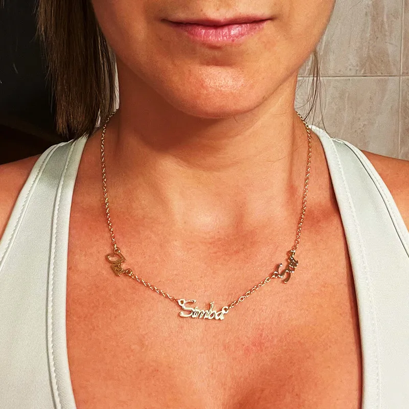 

Ожерелье с именем на заказ, ожерелье из нержавеющей стали на заказ, ожерелье с различными именами для женщин, колье, ювелирный подарок