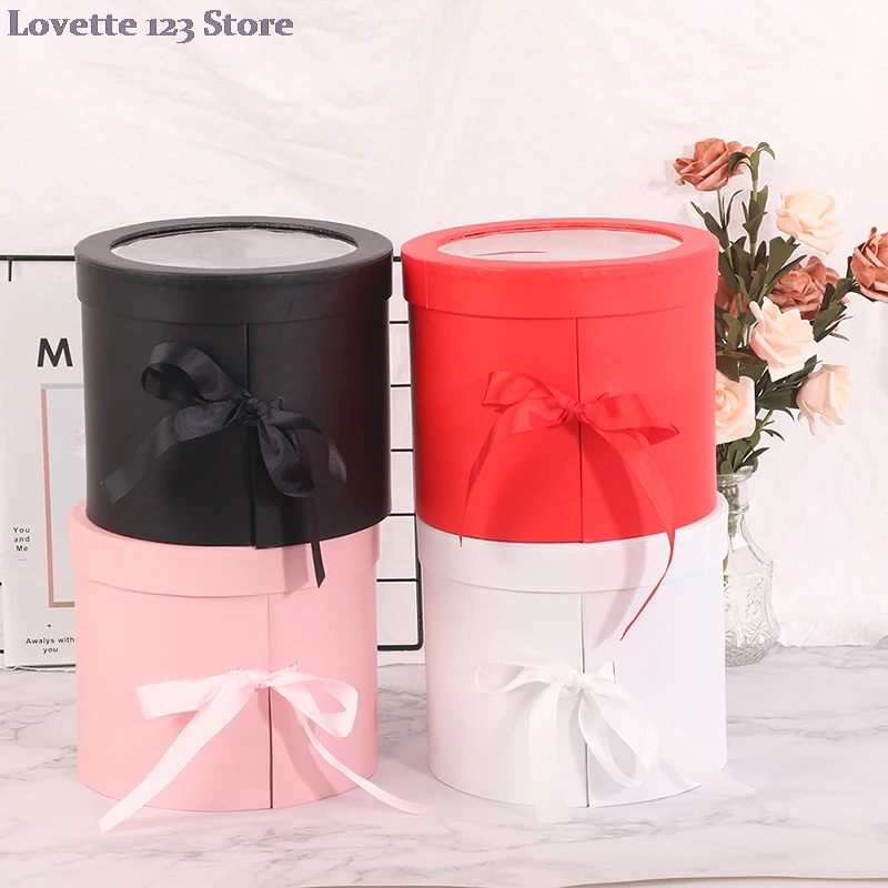 

Double Layers Round Rotating Box Gift Box Flower Box Packing Box DIY Decor