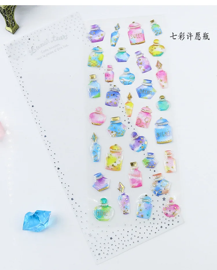 2 шт. милые Мультяшные наклейки со стразами игрушка DIY Обучающие 3D голова Серьги