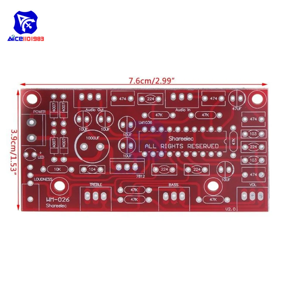 Diymore LM1036 OP AMP hi fi усилитель звука предусилитель низких частот регулятор громкости