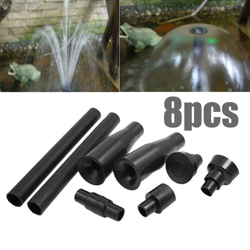 

Комплект насадок-распылителей для фонтана, 8 шт., многофункциональные пластиковые насадки для садового водопада, бассейна, пруда, фонтана, п...