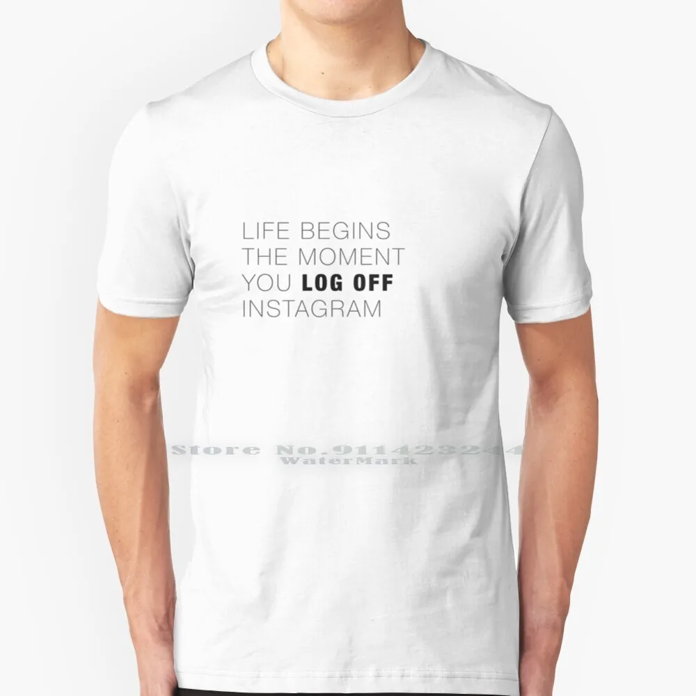 Выйдите из Instagram футболка 100% натуральный хлопок в социальных сетях Facebook учетную