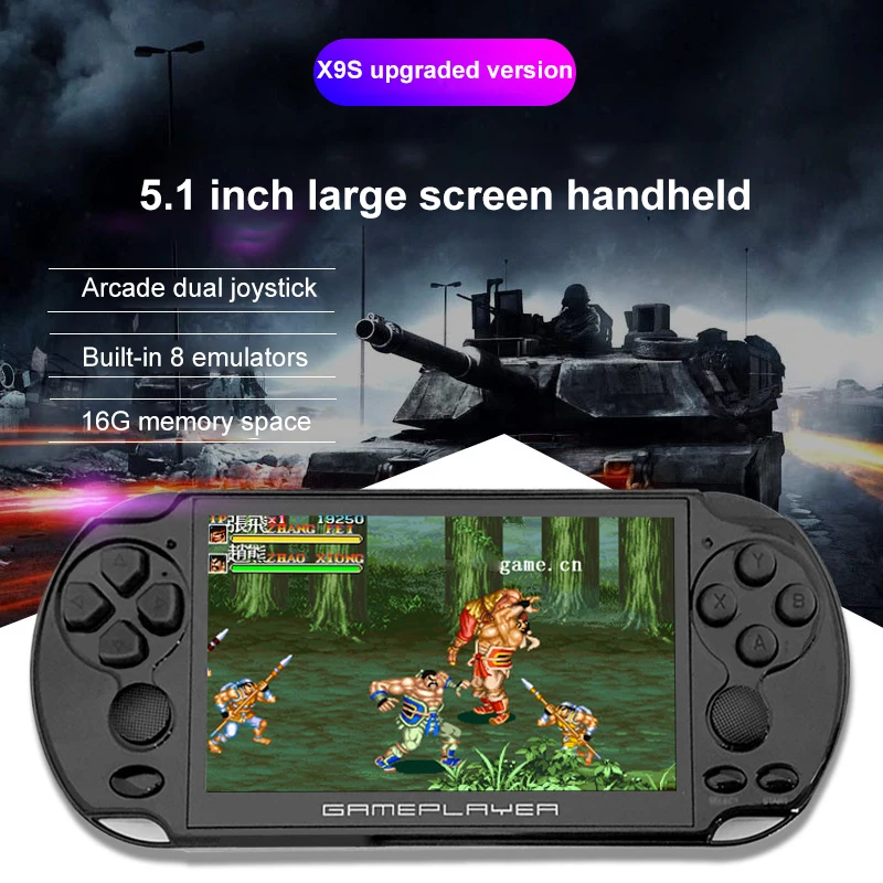 

X9 Plus 5inch LCD Double Rocker Game Console 8G/40G Arcade X9s Handheld Retro Game Console Video MP5 For NES 1000 Games