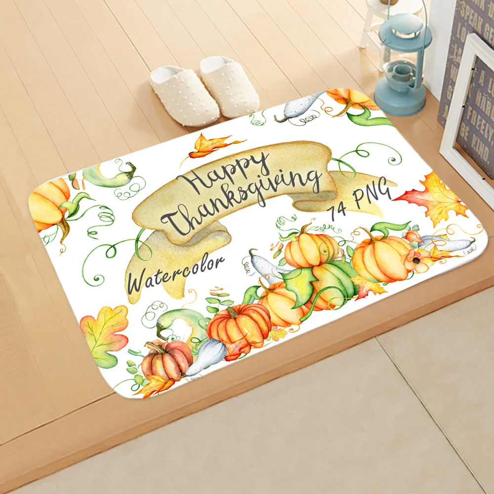 

Washable Non-slip Kitchen Rug Pumpkin Doormat Super Soft Bedroom Decor Floor Mats for Kitchen Floor Door Mat for Hallway
