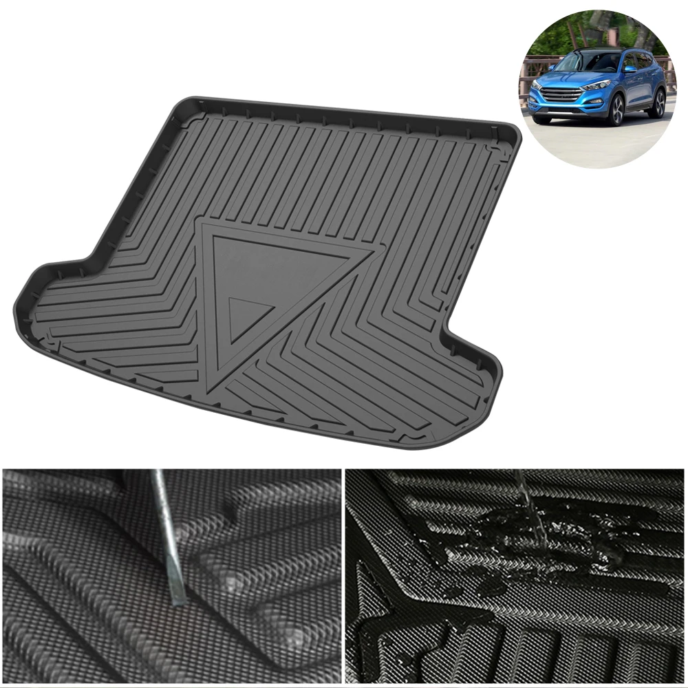 

Trunk Mat For Hyundai Tucson 2016 2017 2018 Car Waterproof Non-Slip Custom Rubber 3D Car Accessories