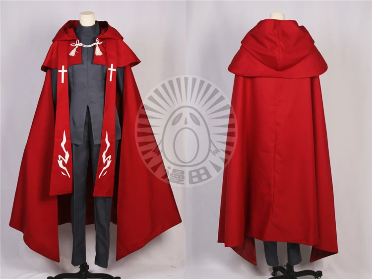 Аниме Fate Apocrypha FGO Amakusa Shirou Tokisada Косплей Костюм накидка красная подсветка костюм на