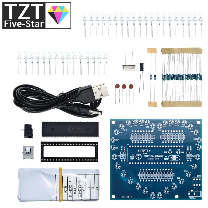 DIY Электронный комплект сердце Форма красочные блики светодиодный модуль RGB