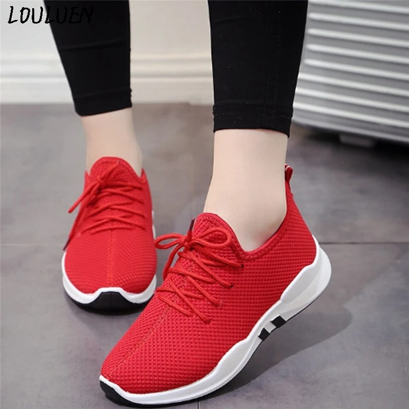 Женские кроссовки для бега LOULUEN 2019 удобная спортивная обувь на плоской подошве со
