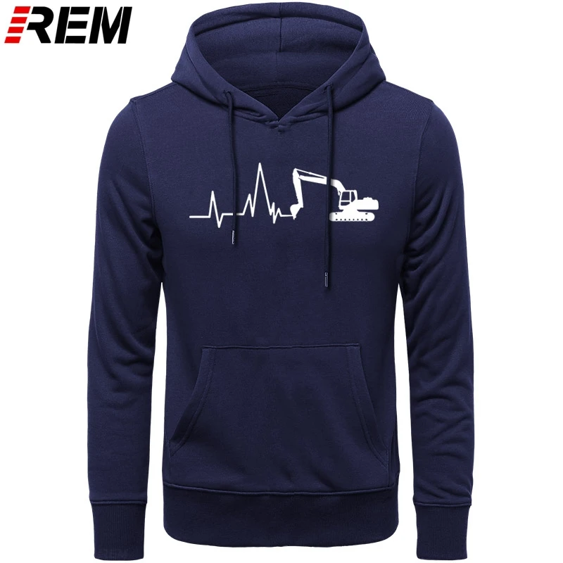 Мужская хлопковая толстовка REM Excavator с длинным рукавом и изображением