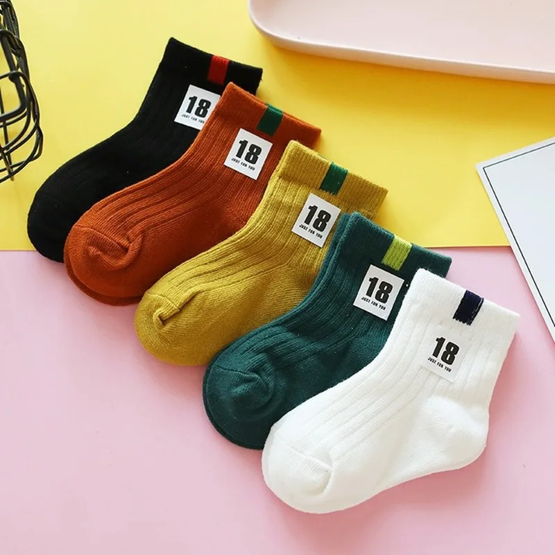 5 пар Детские хлопковые носки с мультяшным принтом|Носки| |