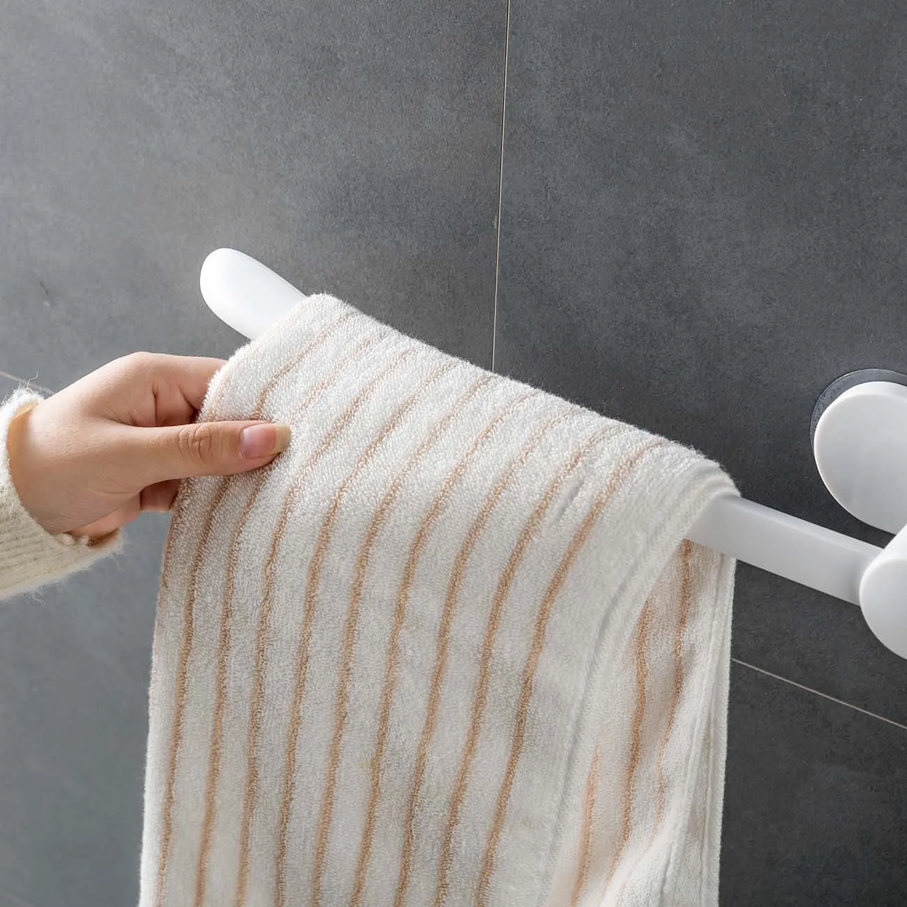 Wall Mount Towel Storage Rack Bathroom Toilet Kitchen Shelf Removable Free Punching Accessories | Дом и сад