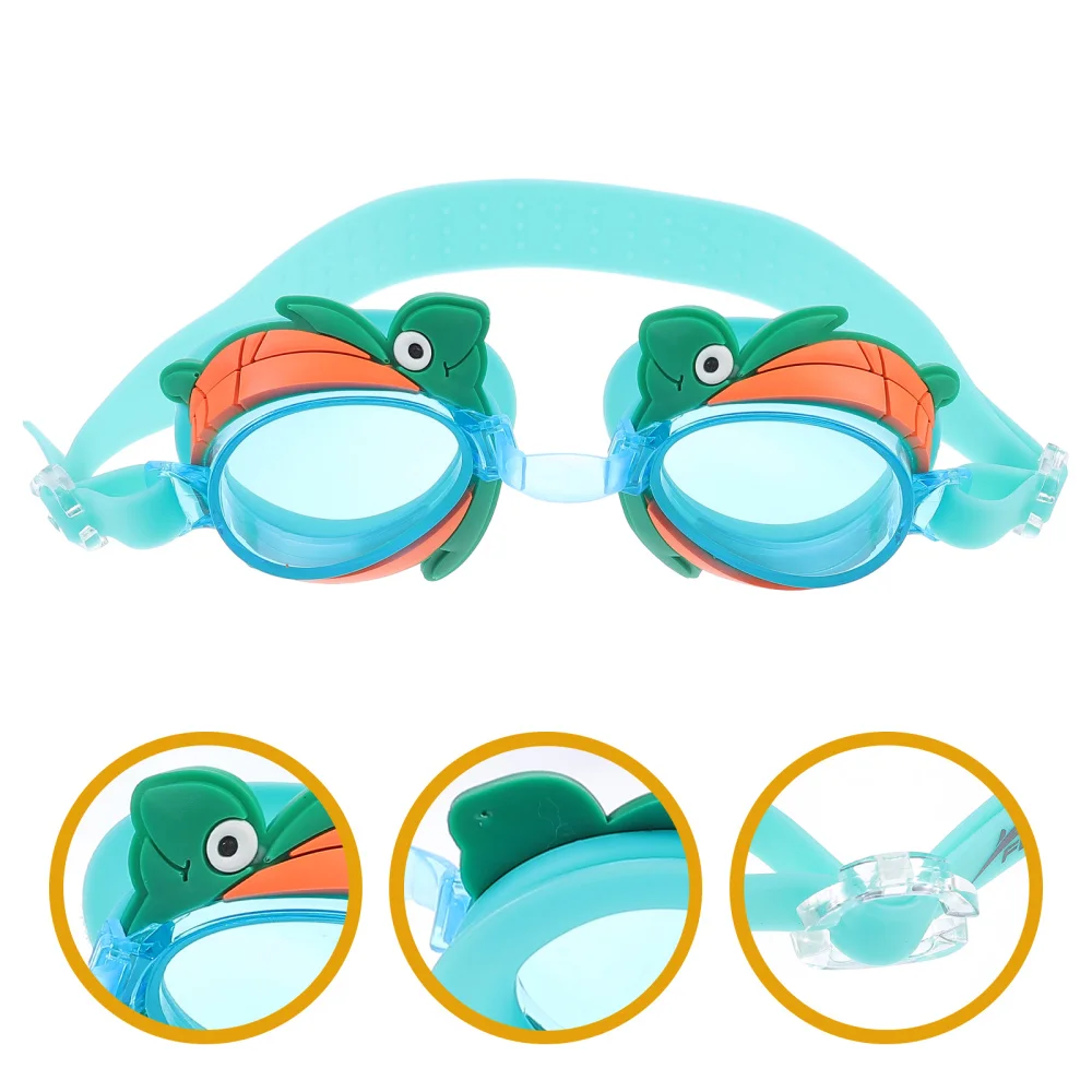 

1Pc Creative Tortoise Swimming Glasses Anti-fog Waterproof Spectacles (Green)