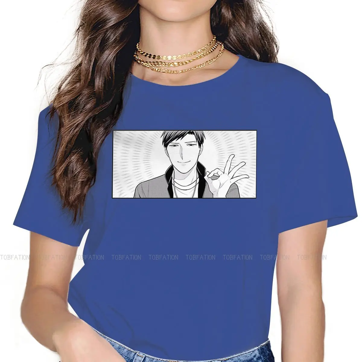 

Одобряет новейшие футболки, ежемесячная женская футболка Nozaki Kun Chiyo Sakura с графическим рисунком, уличная одежда, футболка с круглым вырезом, б...