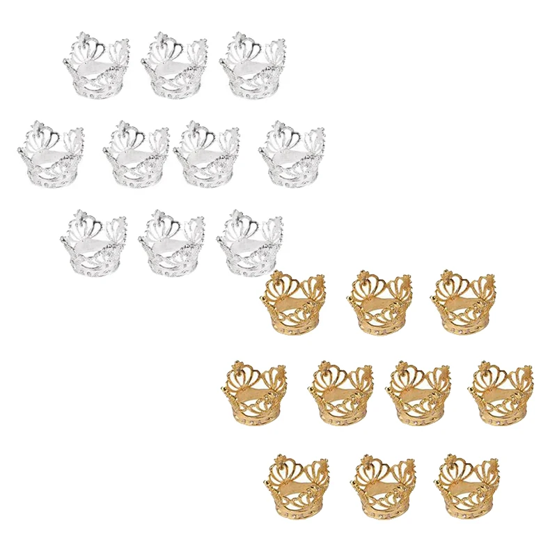 

6 шт./лот кольцо для салфеток в форме короны, металлическое кольцо для салфеток, Пряжка для салфеток, подходит для украшения свадьбы, банкета,...