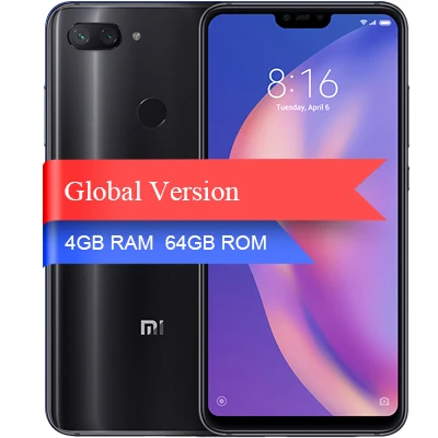 4GB 64GB Black Смартфон Xiaomi Mi 8 Lite с глобальной версией, 4 ГБ, 64 ГБ, 6,26 дюйма, 19:9 экраном, восьмиядерным процессором Snapdragon 660, фронтальная камера 24 МП, Mi8 - Цвет: 4GB 64GB Black