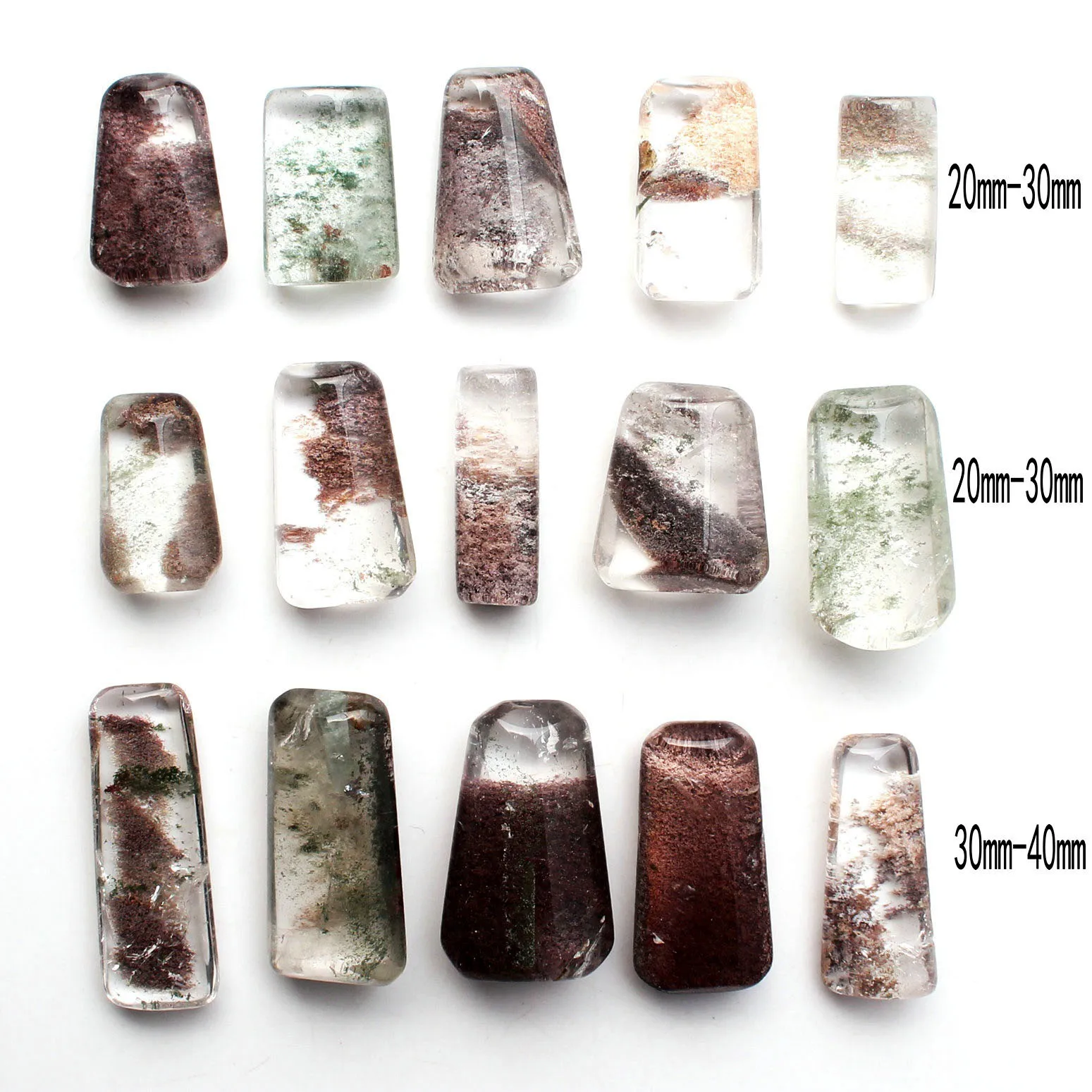 1 шт. натуральный редкий красочный сад призрак кристалл Кварцевый прямоугольный