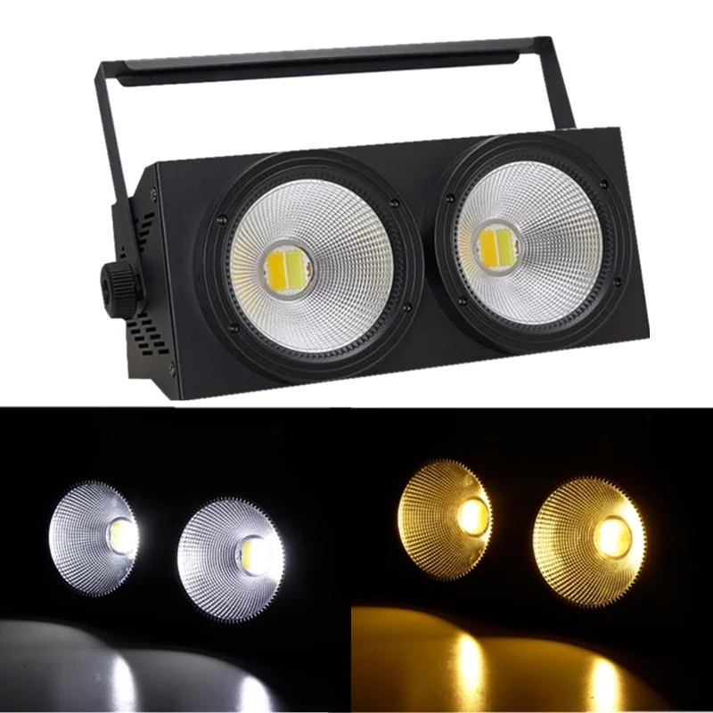 2eyes 2x100w LED COB DMX Stage Effect Cool and Warm White Professional 2in 200W Blinder Light