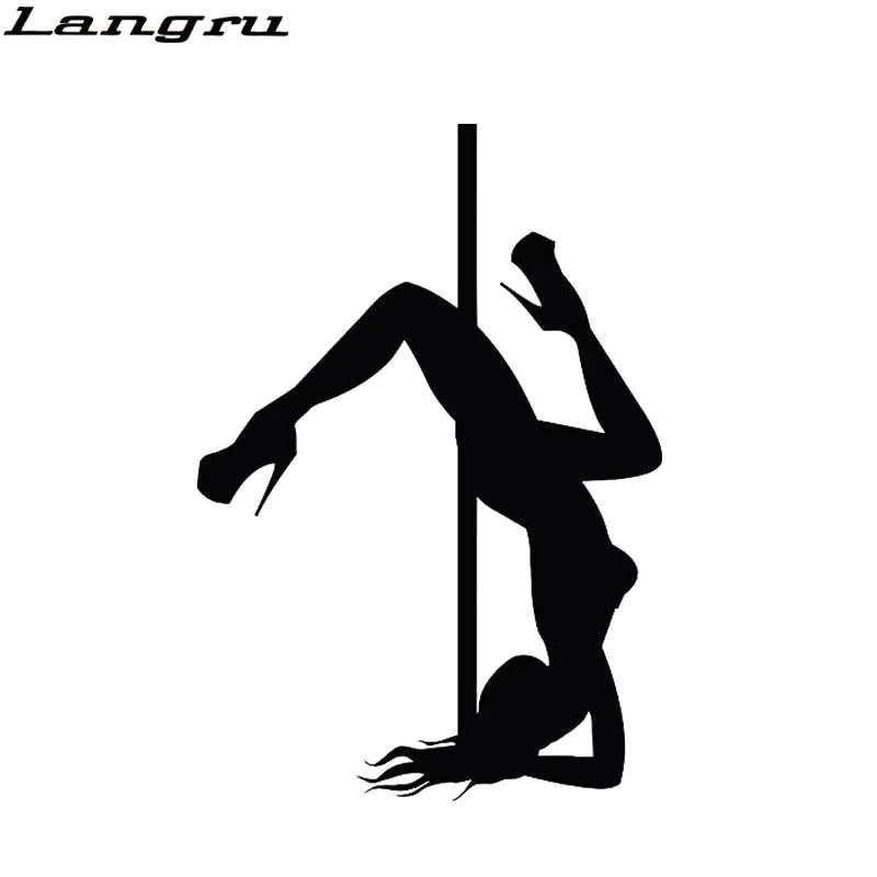 Langru 9*13 см сексуальная девушка полюс танцы популярный модный стиль виниловая