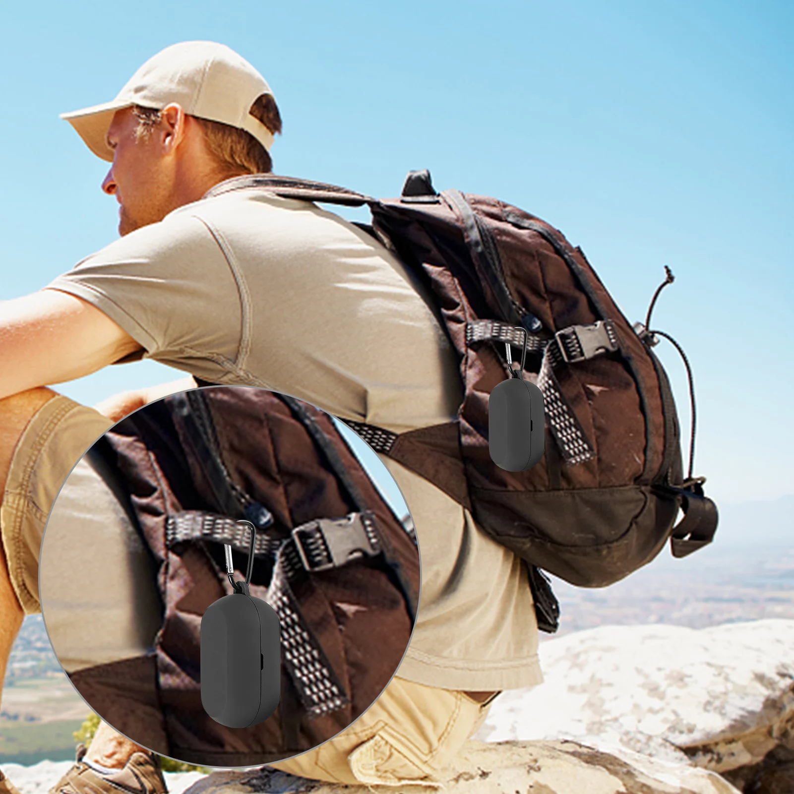 

Silicone Protective Case For Panasonic EAH-AZ70W Wireless Bluetooth Earphone, Shockproof Anti-scratch Earbuds Cover Shell Black