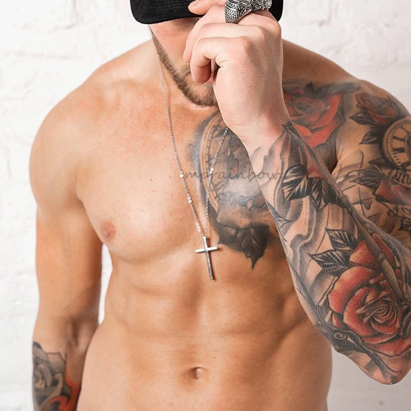 Большой золотой крест ожерелье для мужчин из нержавеющей стали кулон женщин