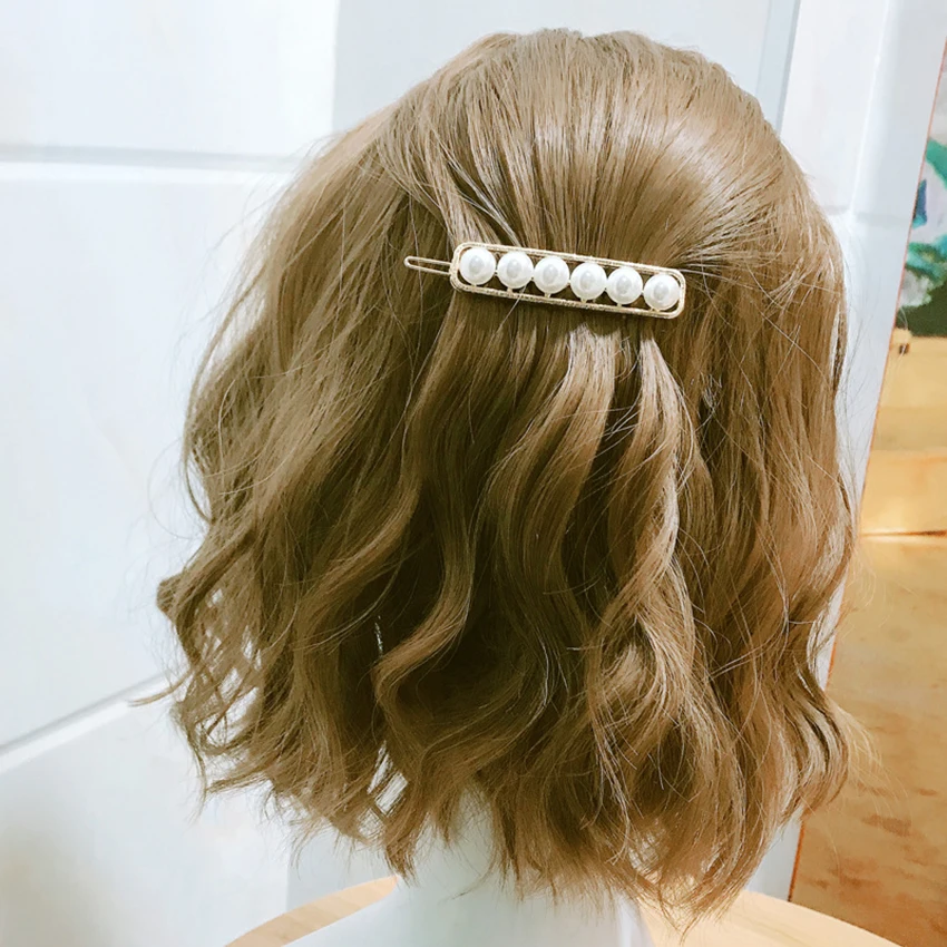 

Alloy Hair Clips Simple Style Pearl Hairpins Side clip Lady's Hair Clip 3 Colors Hairband Barrette Hair Headdress Accessories