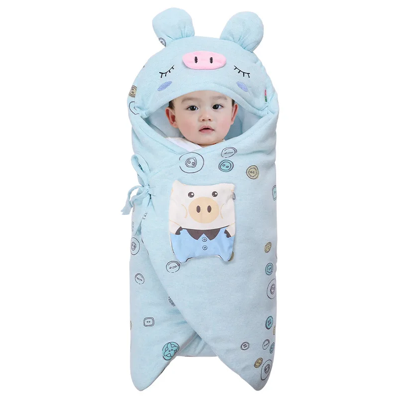 

New Sleeping Bag All The Year Round Newborn Wrapped Cotton Autumn/winter Thick Detachable Gallbladder Anti-jumping Swaddling