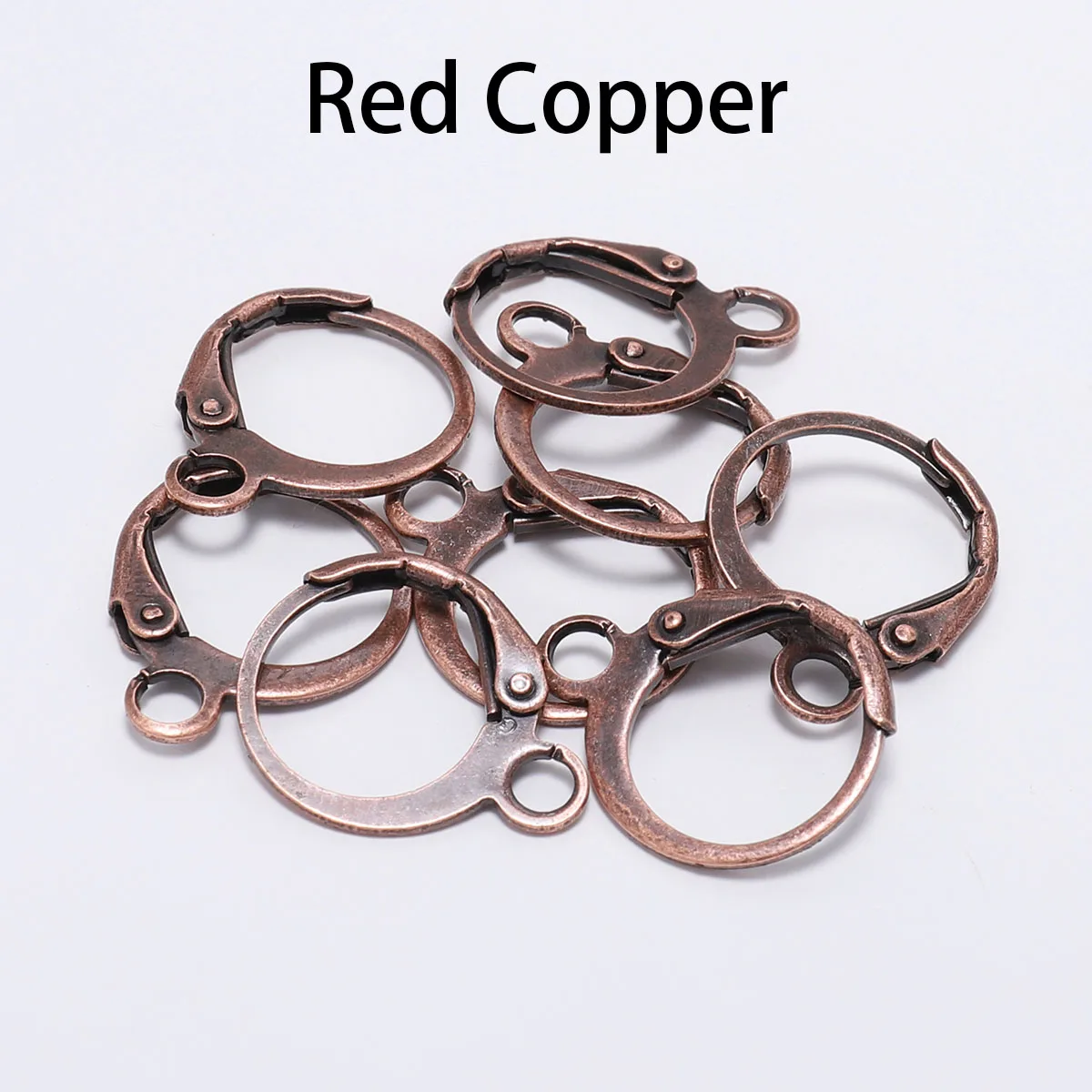 Red Coppr 20 шт./лот 14*12 мм серебро золото бронза Французский рычаг Серьги Крючки провода настройки база обручи серьги для DIY ювелирных изделий Поставщик - Цвет: Red Coppr