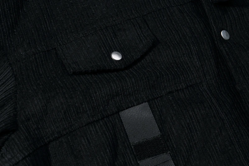 Зимняя куртка мужская Techwear черные толстые теплые куртки пальто с меховой отделкой