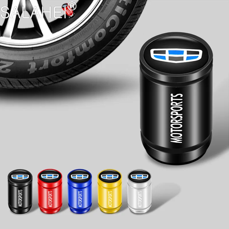 

4pcs Car Wheel Tire Valve Caps Air Tyre Rim Stem Cover For Geely Atlas coolray mk cross Emgrand EC7 EC8 X7 GE GT EV8 EX7 CK
