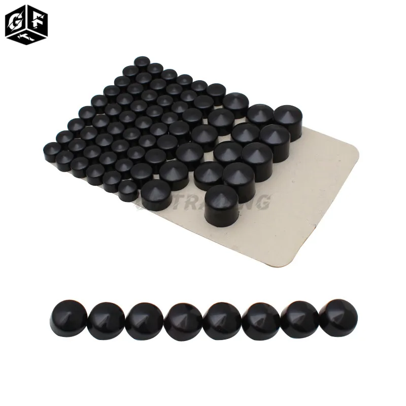 

1set 75pcs Black Plastic Motorcycle Fairing Screws Cap Frame Bolt Toppers Caps Covers Protector FOR Harley Dyna Twin Cam 1991-13