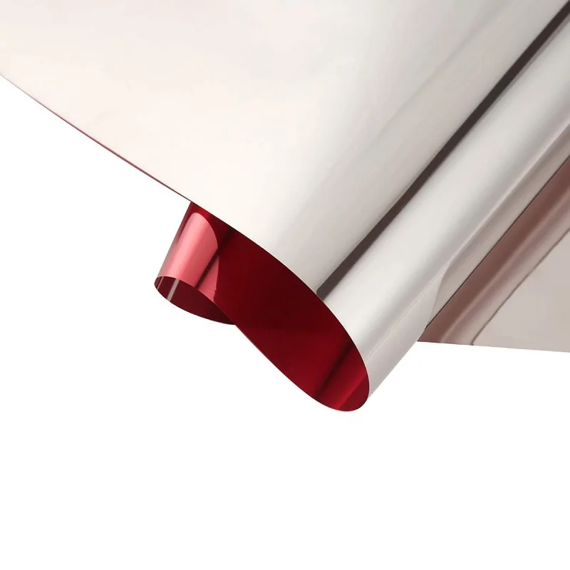 Теплоизоляционная пленка для окна длиной 5 м красная серебристая односторонняя