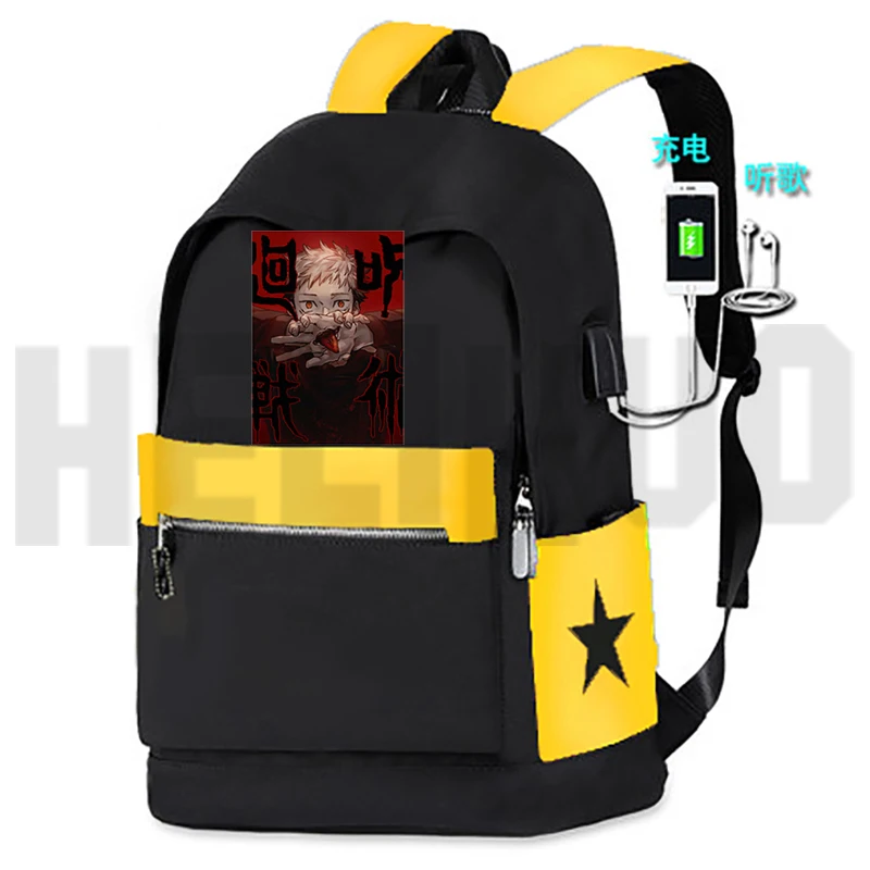 

New USB Charging Now Jujutsu Kaisen Backpack School Bags for Teenage Girls Schoolbag Japan Anime Hip Hop Bookbag Women Laptop