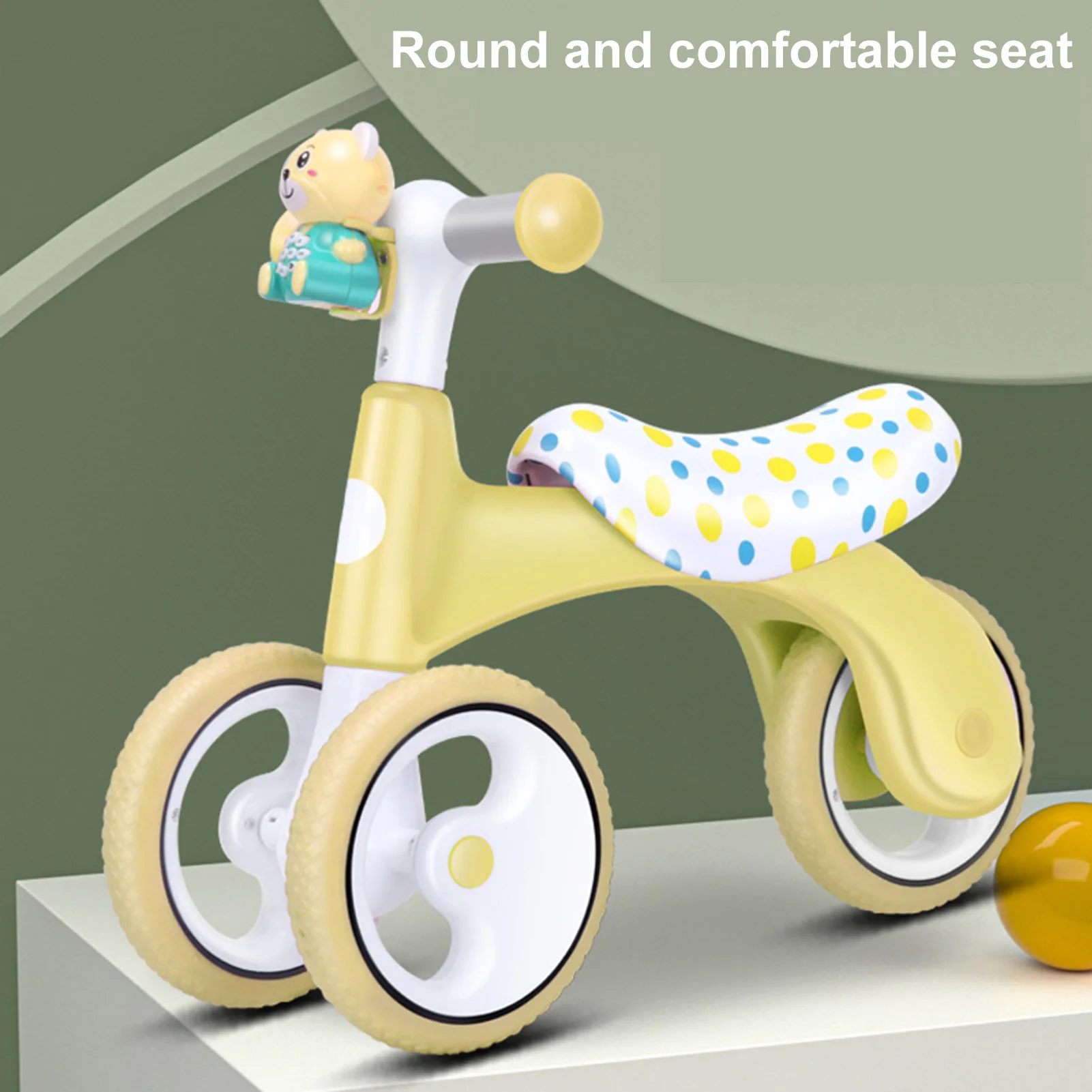 

Baby Balance Bike Toddler Walker Riding Toy No Pedal Infant 3 Wheels Scooter With Silent Wheels For Children Gift