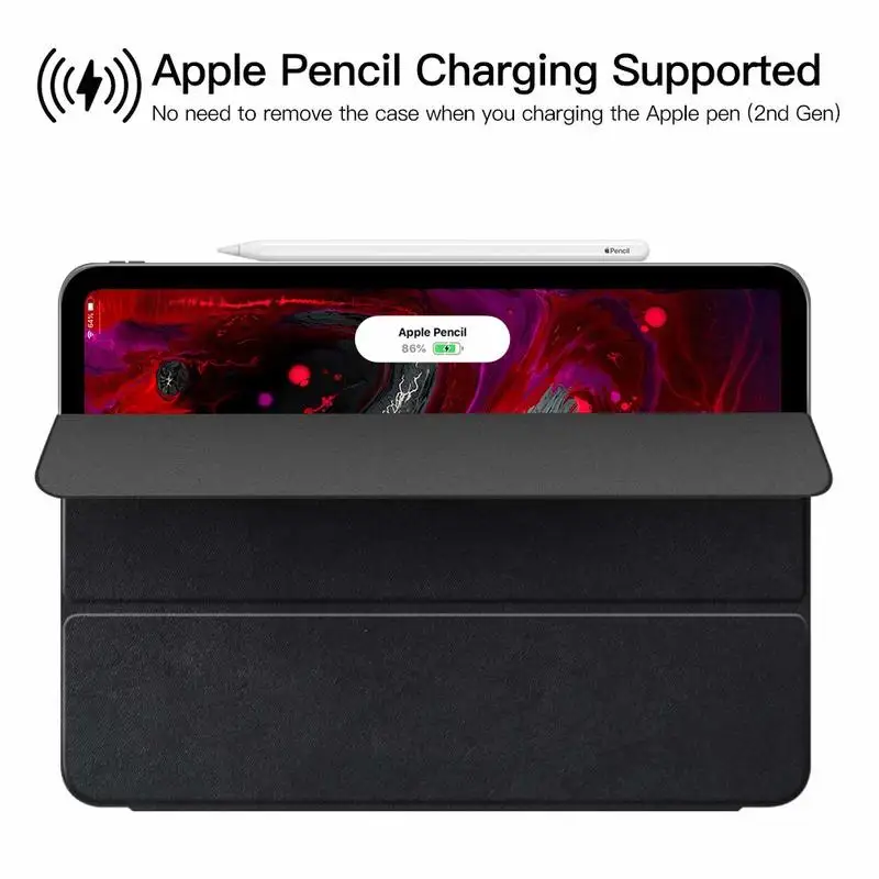 Магнитный чехол для нового iPad Pro 12 9 2018 Apple Pencil Holder тонкий смарт с подставкой из